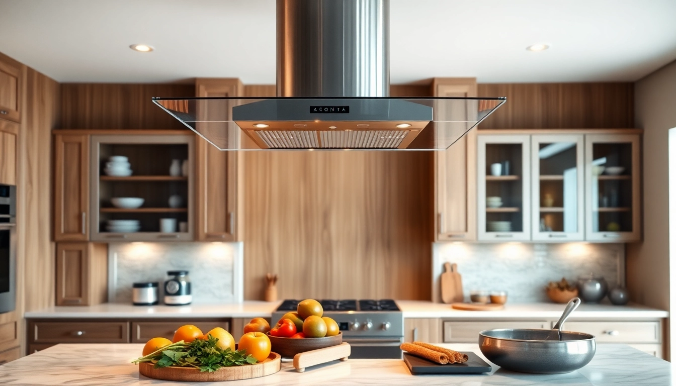 Enhance your kitchen with a powerful island cooker extractor hood showcasing modern design and functionality.